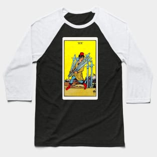 Card #56 - Seven Of Swords - Rider Waite Smith Tarot Baseball T-Shirt